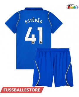 Günstige Chelsea Estevao Willian #41 Heimtrikotsatz Kinder 2026-27 Kurzarm (+ Kurze Hosen)